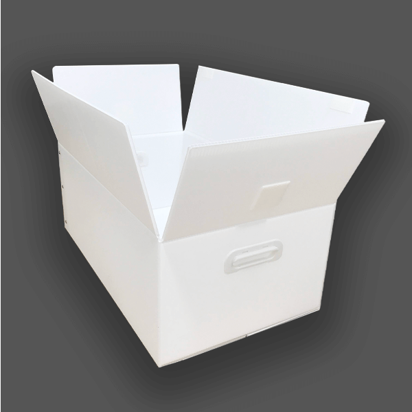 【在庫一掃セール】プラダンBOX A式 プラダンケース 420×340×h300 ホワイト 5個セット